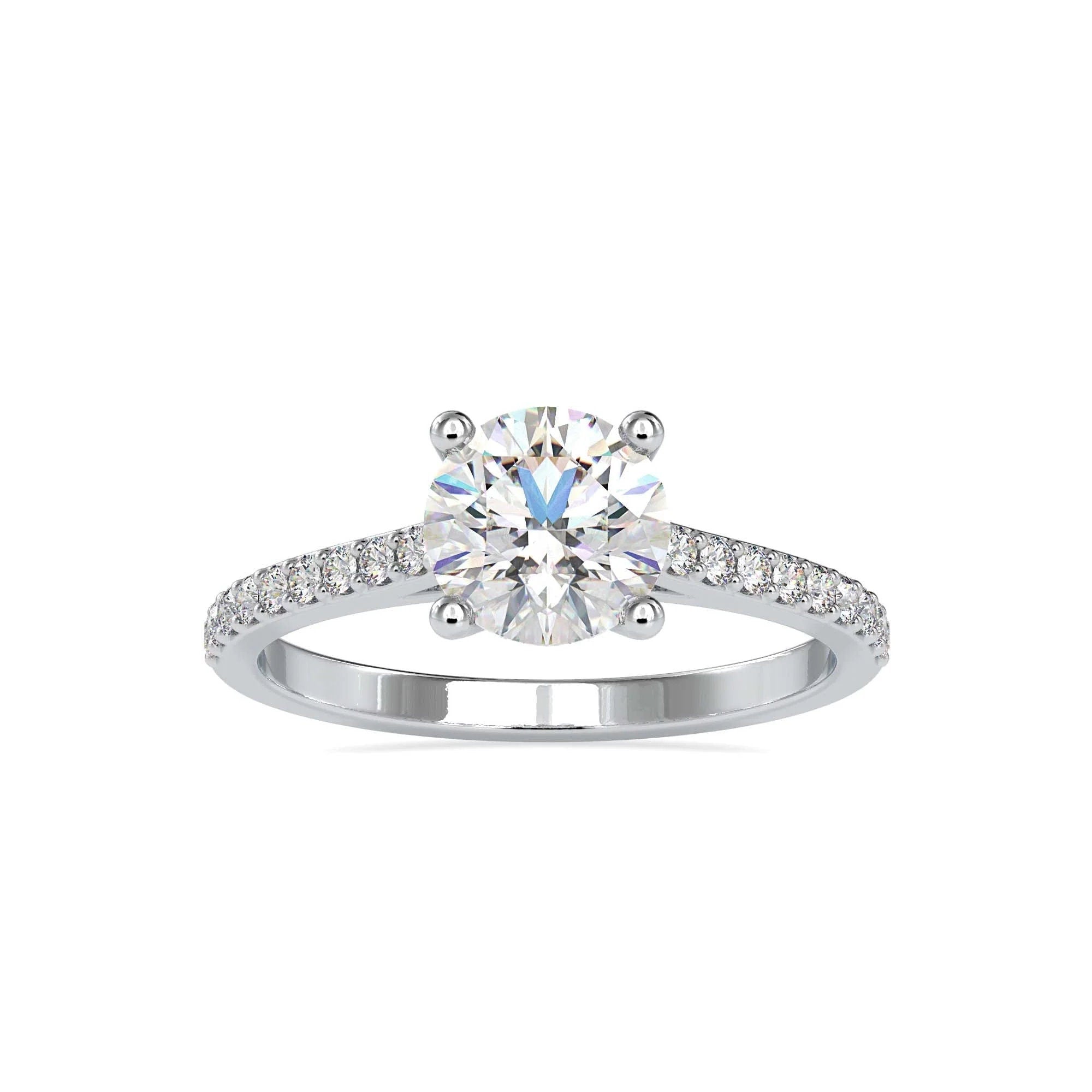 1.37 CT Certified EF VS/SI Lab-Grown Diamond Solitaire Engagement Ring – 14K Real Gold with Conflict-Free Diamonds