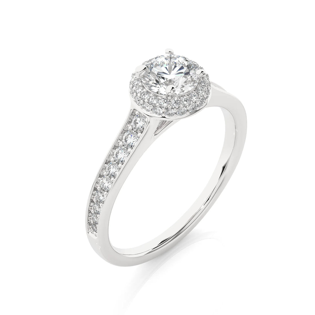 1.00 CT IGI Certified Lab Grown Diamond Double Halo Engagement Ring / EF VS/SI Diamond / 14K Solid Gold Wedding & Anniversary Ring