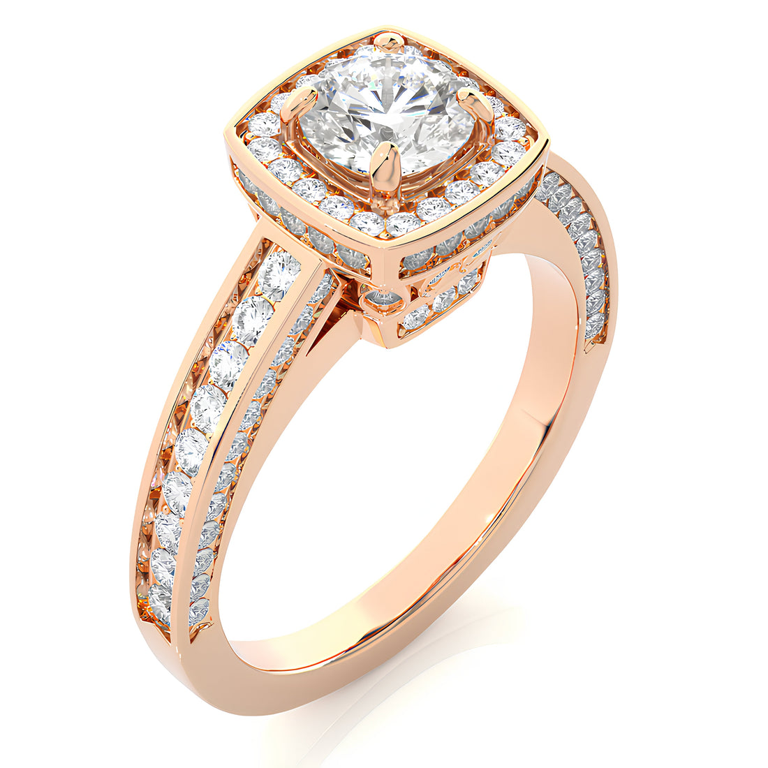 Timeless Elegance: Certified Lab Grown Diamond Vintage Wedding Ring with Hidden Halo 1.42 CT / Luxe Solid Gold Engagement & Anniversary Ring