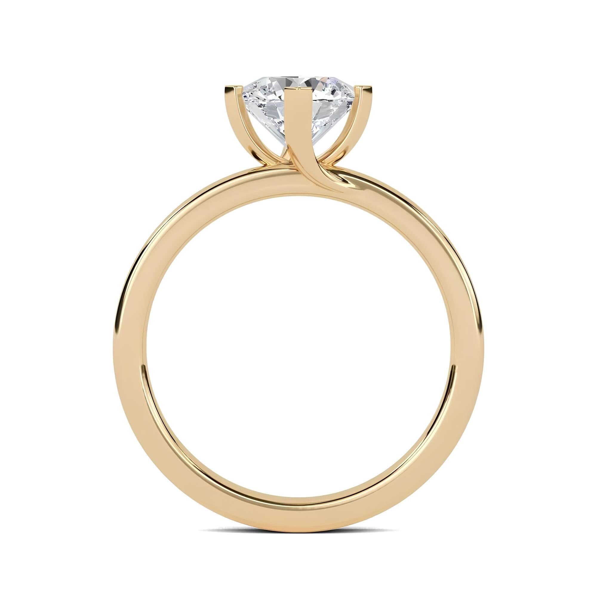 1.00 CT EF VS/SI Lab-Grown Princess Cut Diamond Solitaire Engagement Ring – 14K Solid Gold Wedding Ring | Anniversary or Valentine’s Gift for Her