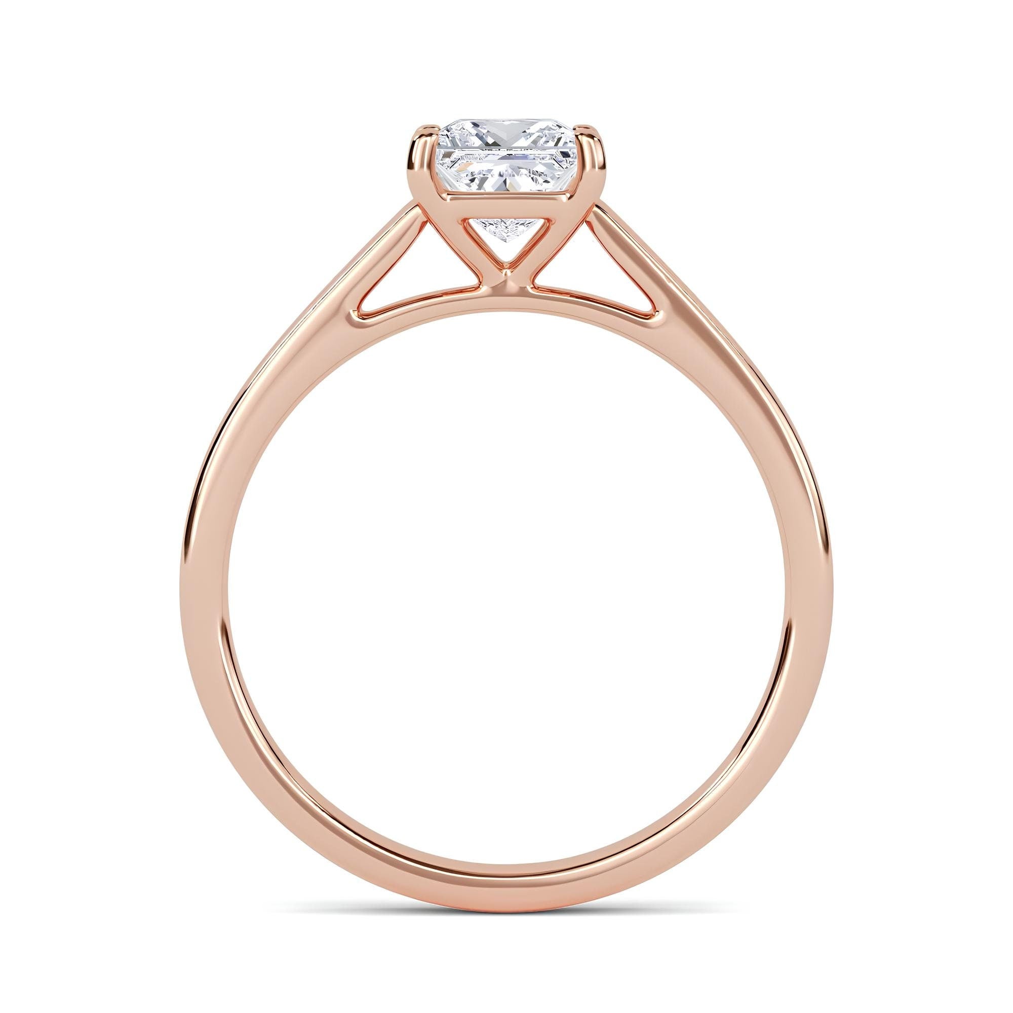 1.00 CT Princess Cut Lab-Grown Diamond Solitaire Engagement Ring – EF VS/SI Clarity in 14K Solid Gold | Timeless Wedding or Anniversary Band