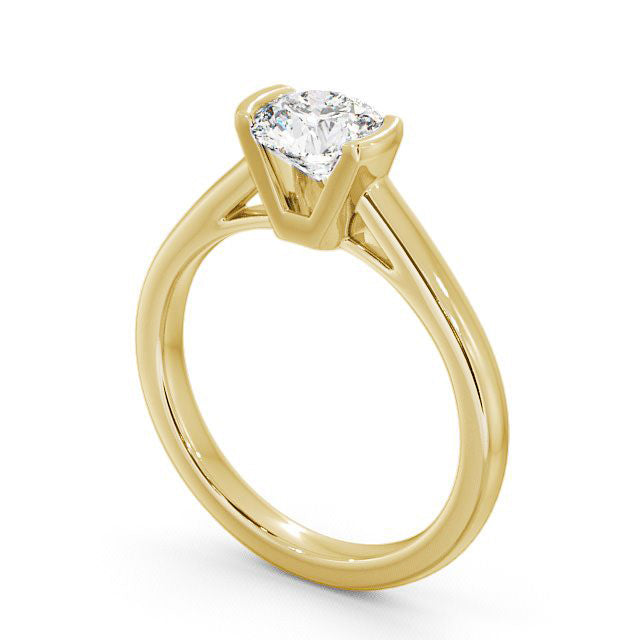 Certified 1.00 CT Round Cut Lab Grown Diamond Engagement & Wedding Ring 925 Sterling Silver With Vermeil Gold