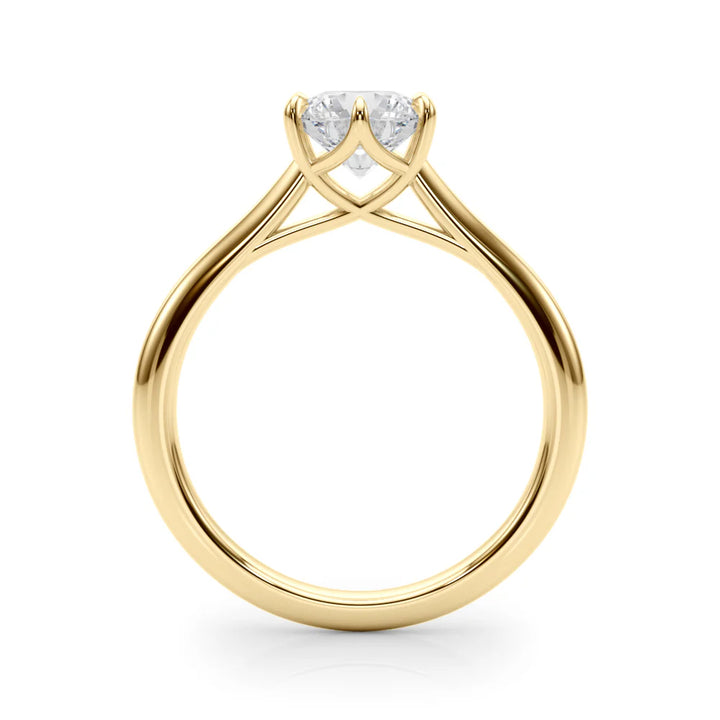 Certified 1.00 CT Round Cut EF VS/SI Lab Grown Diamond Nordic Gold Engagement Ring (Demi -Fine)