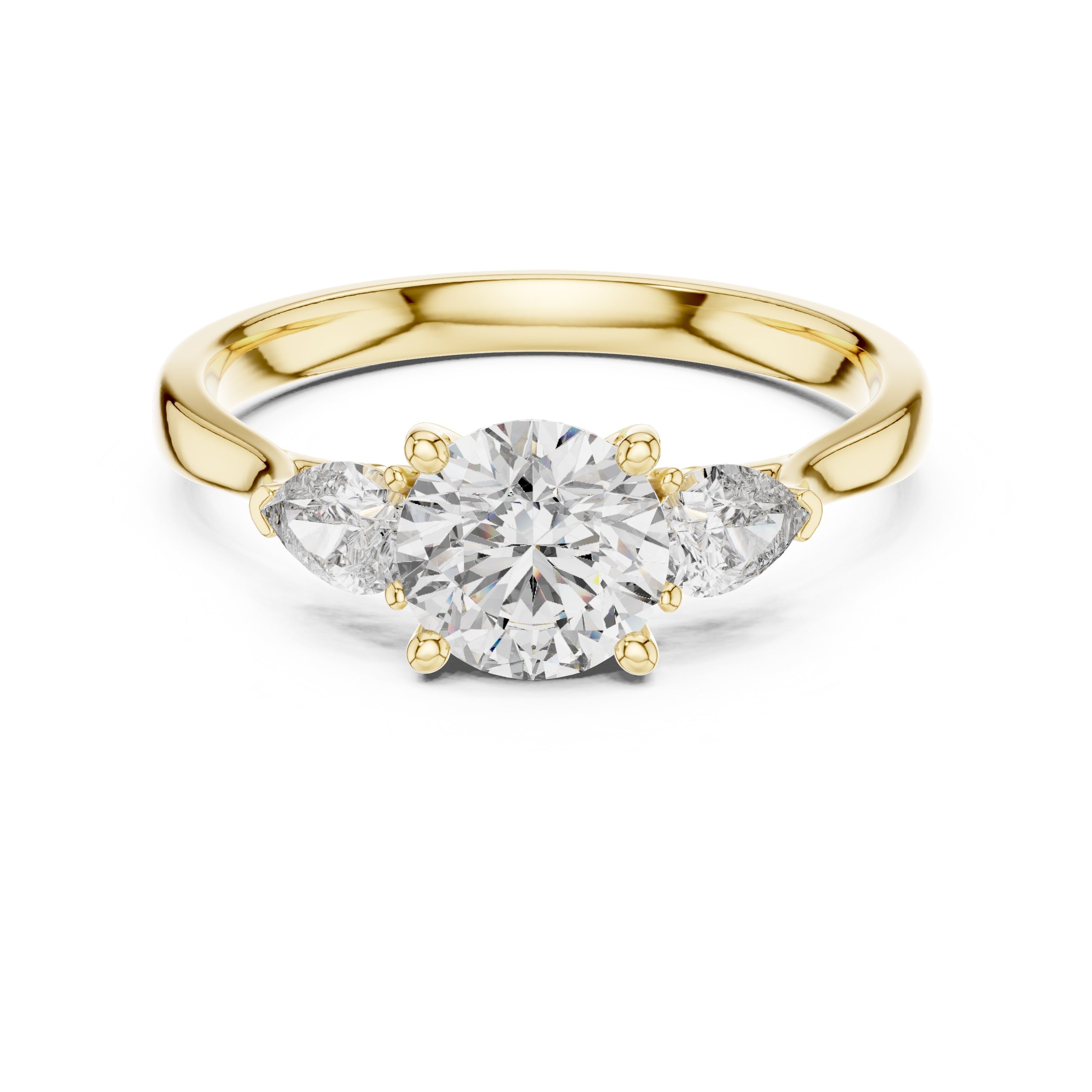 1.5CTW Round Cut EF VS/SI Lab-Grown Diamond Ring Engagement or Wedding Ring for Women in 14K Gold or Platinum, Perfect Anniversary Gift