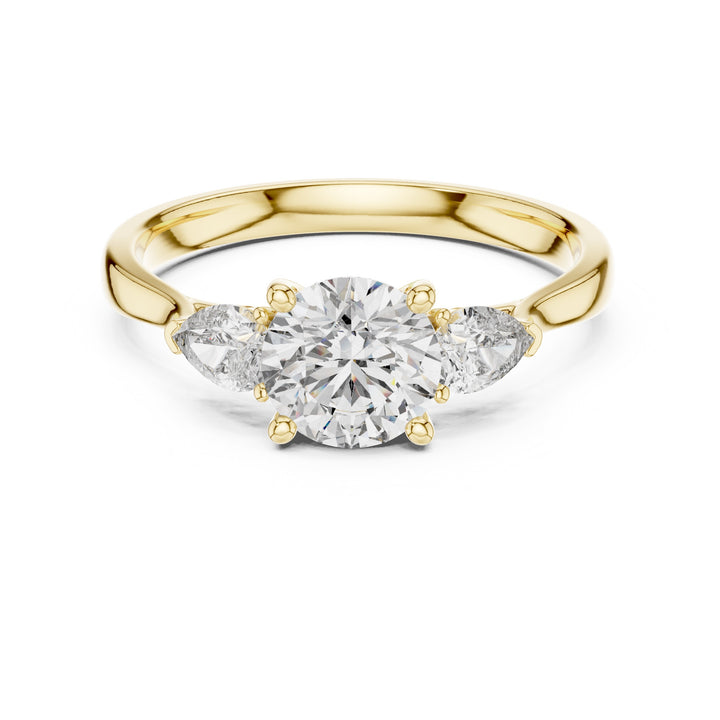 1.5CTW Round Cut EF VS/SI Lab-Grown Diamond Ring Engagement or Wedding Ring for Women in 14K Gold or Platinum, Perfect Anniversary Gift