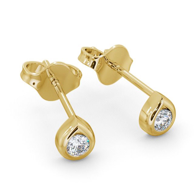 Elegant Stud Earrings Certified 1.00 CT EF VS/SI Lab Grown Diamond 925 Sterling Silver With Vermeil Gold