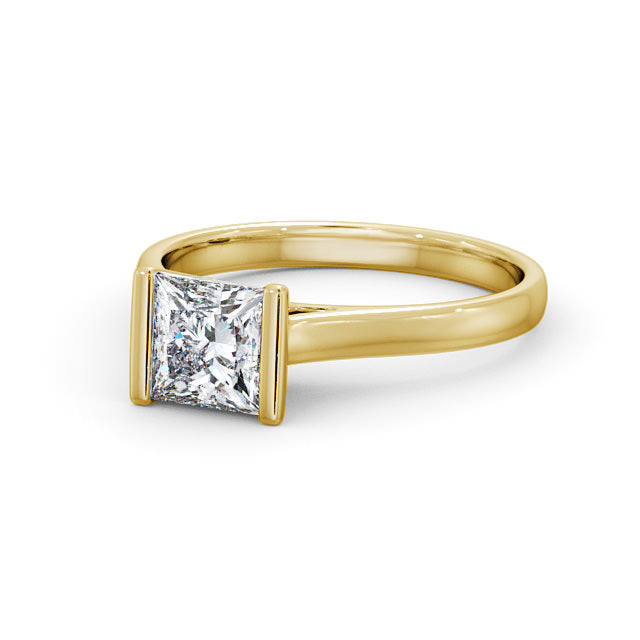 Certified 1.00 CT Princess Cut Lab Grown Diamond Nordic Gold Engagement & Anniversary Ring (Demi -Fine)