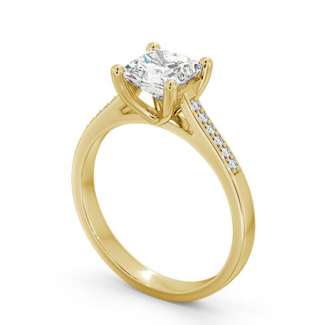 Certified 1.07 CT Princess Cut VS/SI Lab Grown Diamond Wedding Ring 925 Sterling Silver With Vermeil Gold