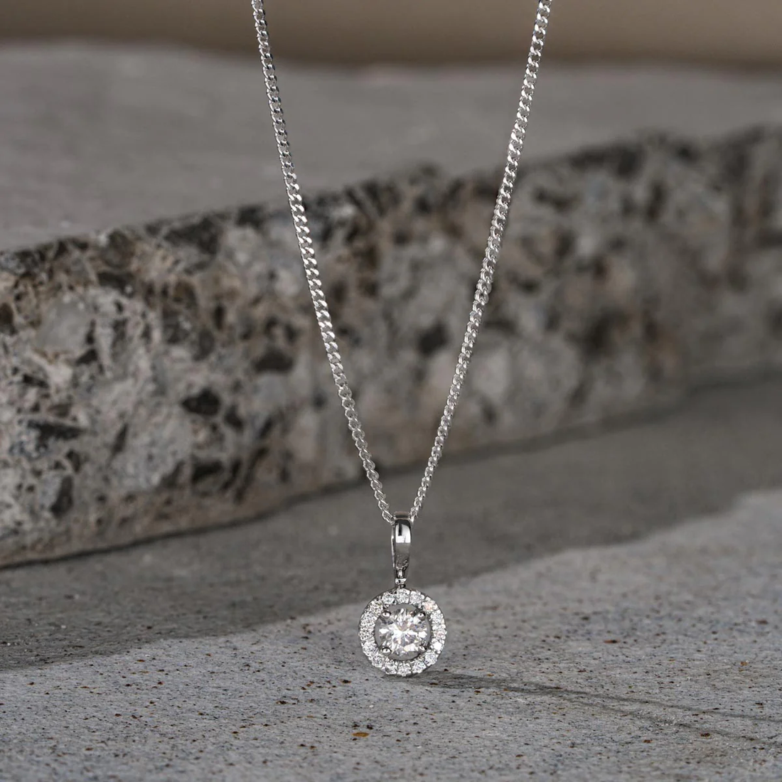 0.74 CT Round Cut EF VS/SI Lab Grown Diamond Cluster Pendant 925 Sterling Silver With Vermeil Gold ( Without Chain )