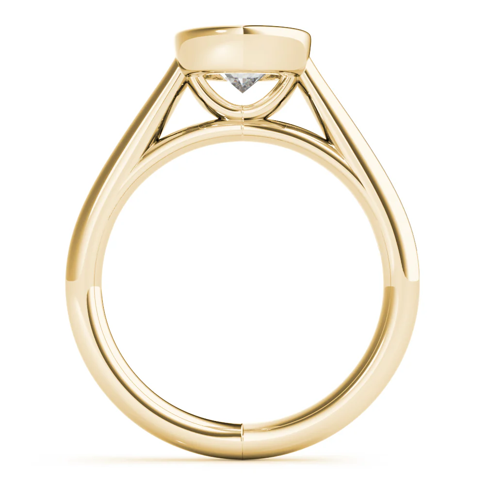 Certified 1.00 CT Oval Cut EF VS/SI Lab Grown Diamond Bezel Set Anniversary Ring 925 Sterling Silver With Vermeil Gold