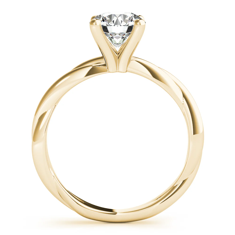 Certified 1.00 CT Round Cut EF VS/SI Lab Grown Diamond Engagement Ring 925 Sterling Silver With Vermeil Gold