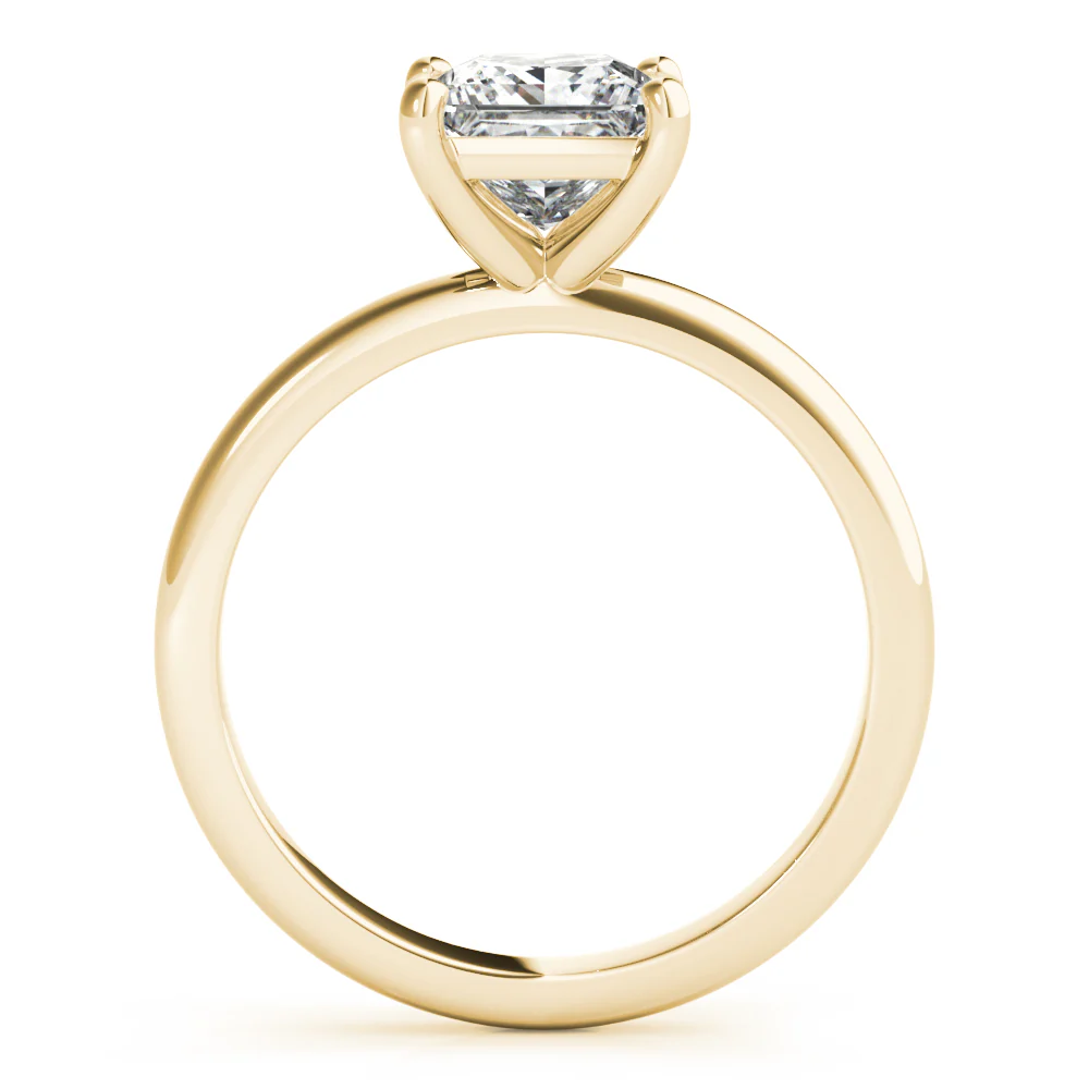 Certified 1.00 CT Princess Cut EF VS/SI Lab Grown Diamond Anniversary Ring 925 Sterling Silver With Vermeil Gold