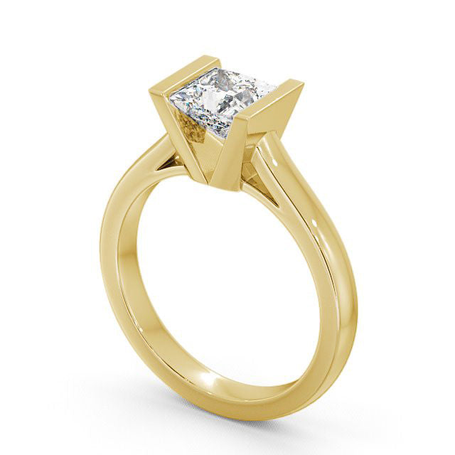 Certified 1.00 CT Princess Cut EF VS/SI Lab Grown Diamond Engagement Ring 925 Sterling Silver With Vermeil Gold