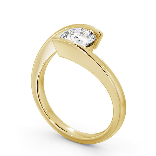 Certified Round Cut 1.00 CT EF VS/SI Lab Grown Diamond Engagement & Wedding Ring 925 Sterling Silver With Vermeil Gold
