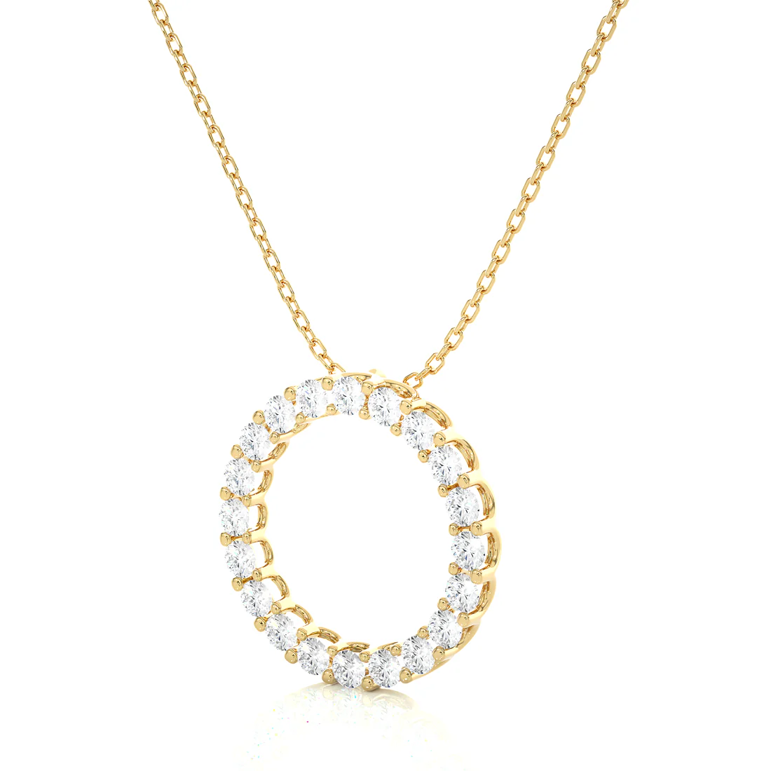 0.70 CT Round Cut EF VS/SI Lab Grown Diamond Cluster Pendant 925 Sterling Silver With Vermeil Gold ( Without Chain )