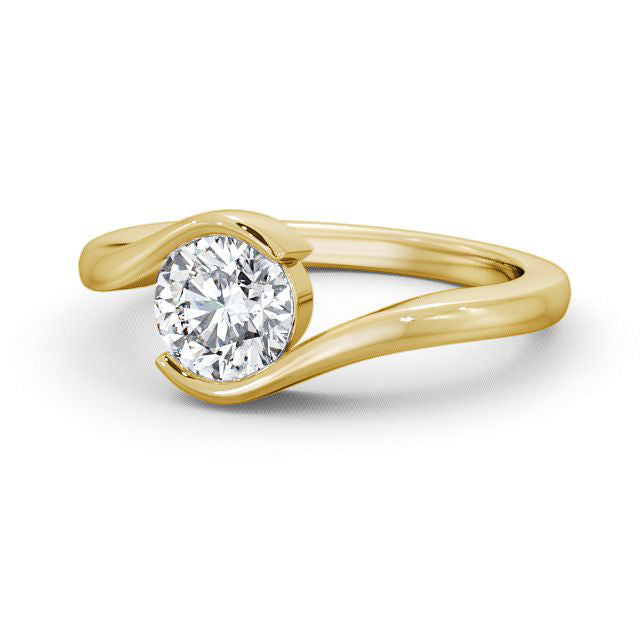 Certified Round Cut 1.00 CT EF VS/SI Lab Grown Diamond Women's Anniversary Ring 925 Sterling Silver With Vermeil Gold
