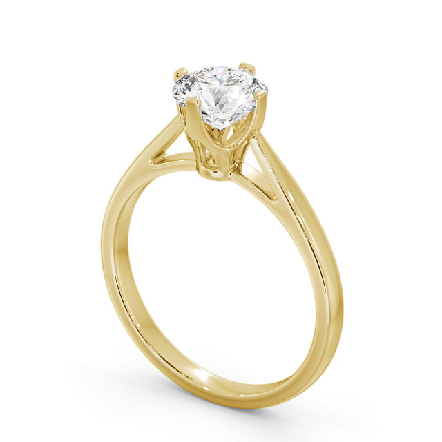 Certified 1 CT VS/SI Lab Grown Diamond Women's Engagement Ring 925 Sterling Silver With Vermeil Gold