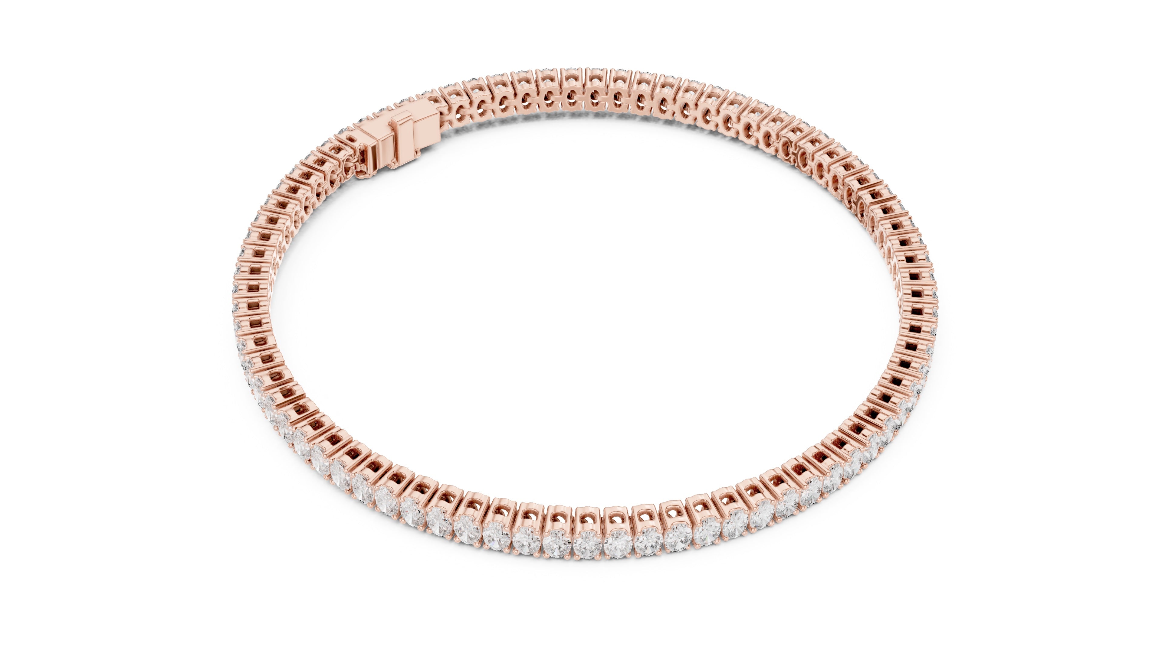 11.85 CT EF VS/SI Lab Grown Oval Cut Diamond Tennis Wedding Bracelet For Women's 14K Yellow Gold