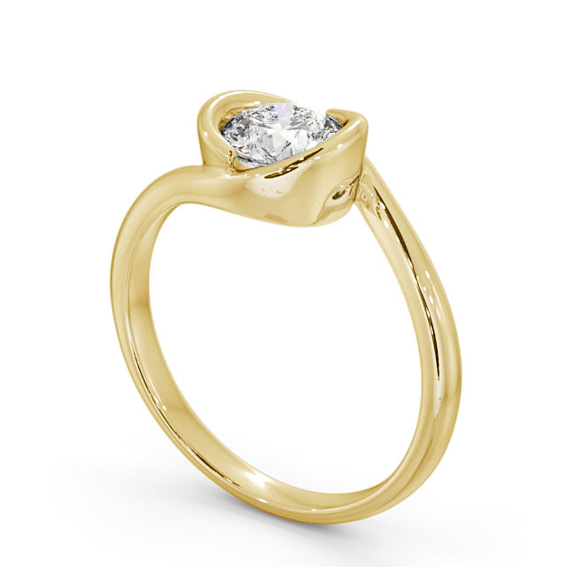Engagement Ring Certified 1.00 CT EF VS/SI Lab Grown Diamond 925 Sterling Silver With Vermeil Gold