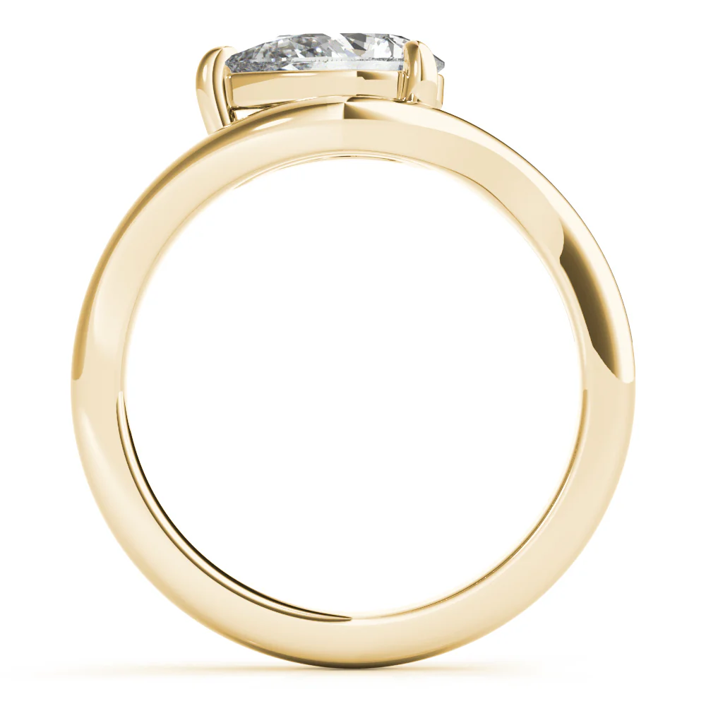 Certified 1.00 CT Pear Cut EF VS/SI Lab Grown Diamond Elegant Engagement Ring 925 Sterling Silver With Vermeil Gold