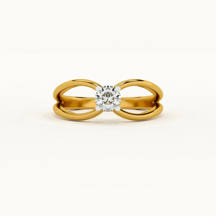 Certified 1.00 CT VS/SI Lab Grown Diamond Women's Wedding Ring 925 Sterling Silver With Vermeil Gold