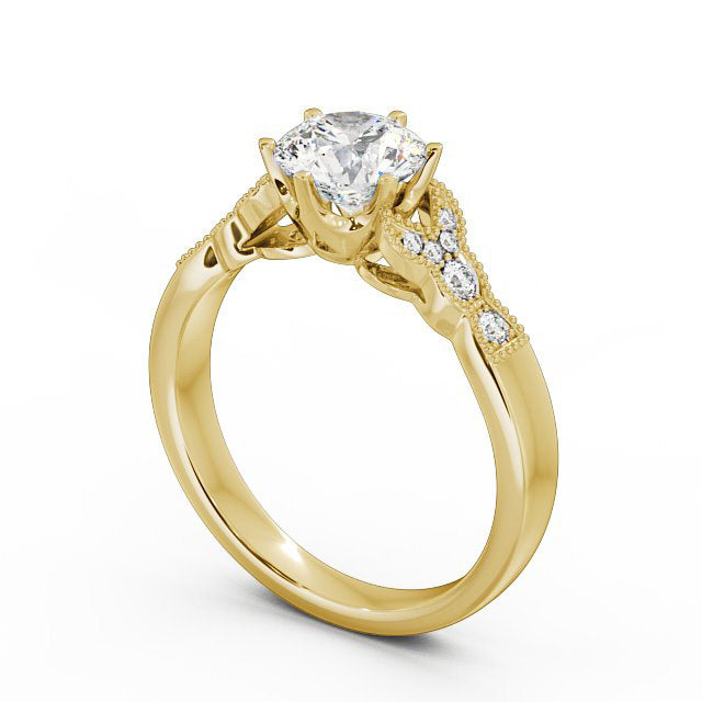 Certified 1.10 CT Round Cut VS/SI Lab Grown Diamond Wedding Ring 925 Sterling Silver With Vermeil Gold