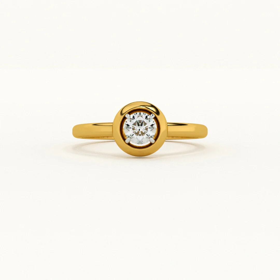 Elegant Wedding Ring Certified 1.00 CT EF VS/SI Lab Grown Diamond 925 Sterling Silver With Vermeil Gold