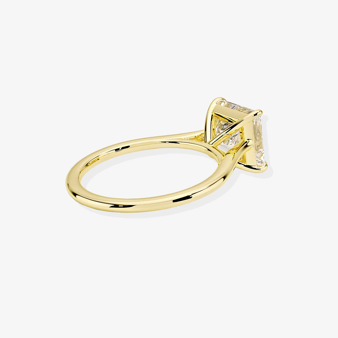 Certified 1.00 CT Emerald Cut EF VS/SI Lab Grown Diamond Nordic Gold Engagement Ring (Demi -Fine)
