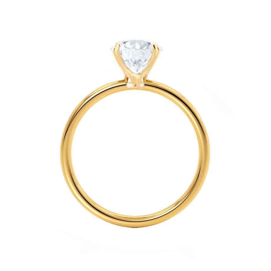 Certified 1.00 CT Oval Cut EF VS/SI Lab Grown Diamond Anniversary Ring 925 Sterling Silver With Vermeil Gold