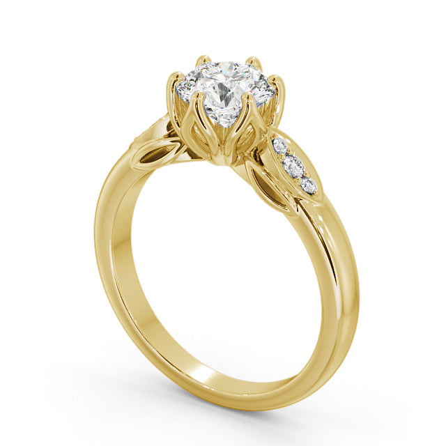 Certified 1.08 CT Round Cut EF VS/SI Lab Grown Diamond Engagement & Wedding Ring 925 Sterling Silver With Vermeil Gold