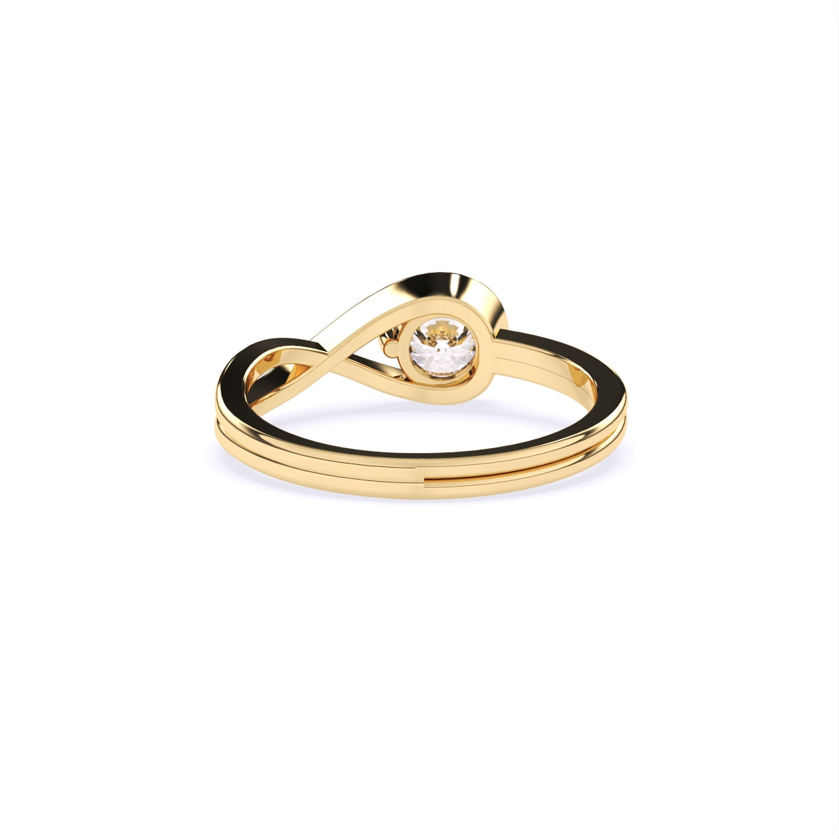 Certified 1.00 CT Round Cut EF VS/SI Lab Created Diamond Engagement Ring 925 Sterling Silver With Vermeil Gold