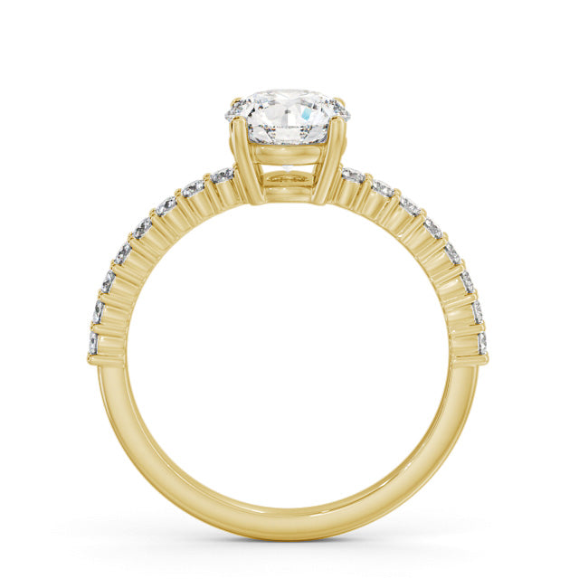 Certified 1.20 CT Round EF VS/SI Lab Grown Diamond Prong Set Engagement Ring 925 Sterling Silver With Vermeil Gold