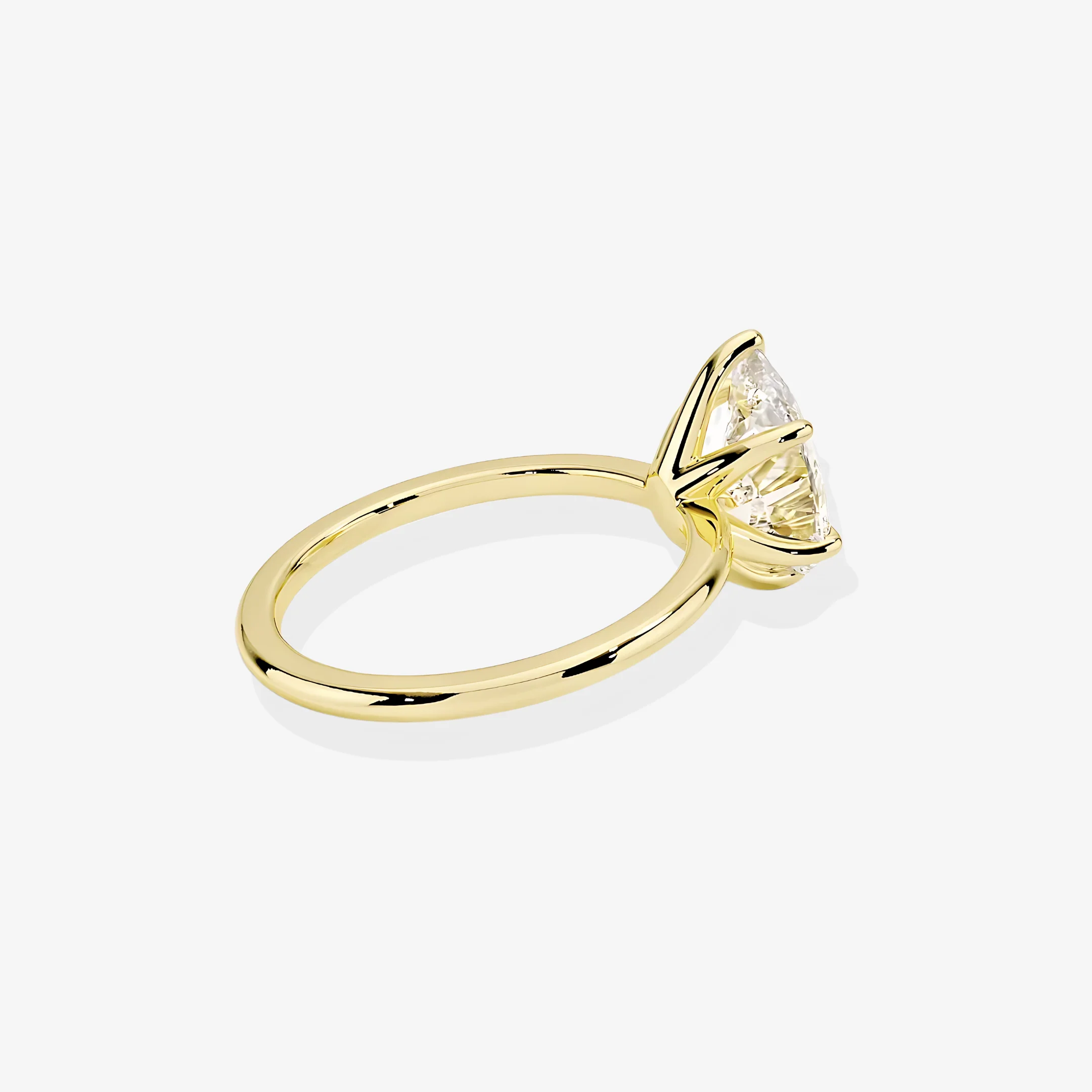 Certified 1.00 CT Pear Cut EF VS/SI Lab Grown Diamond Engagement Ring 925 Sterling Silver With Vermeil Gold