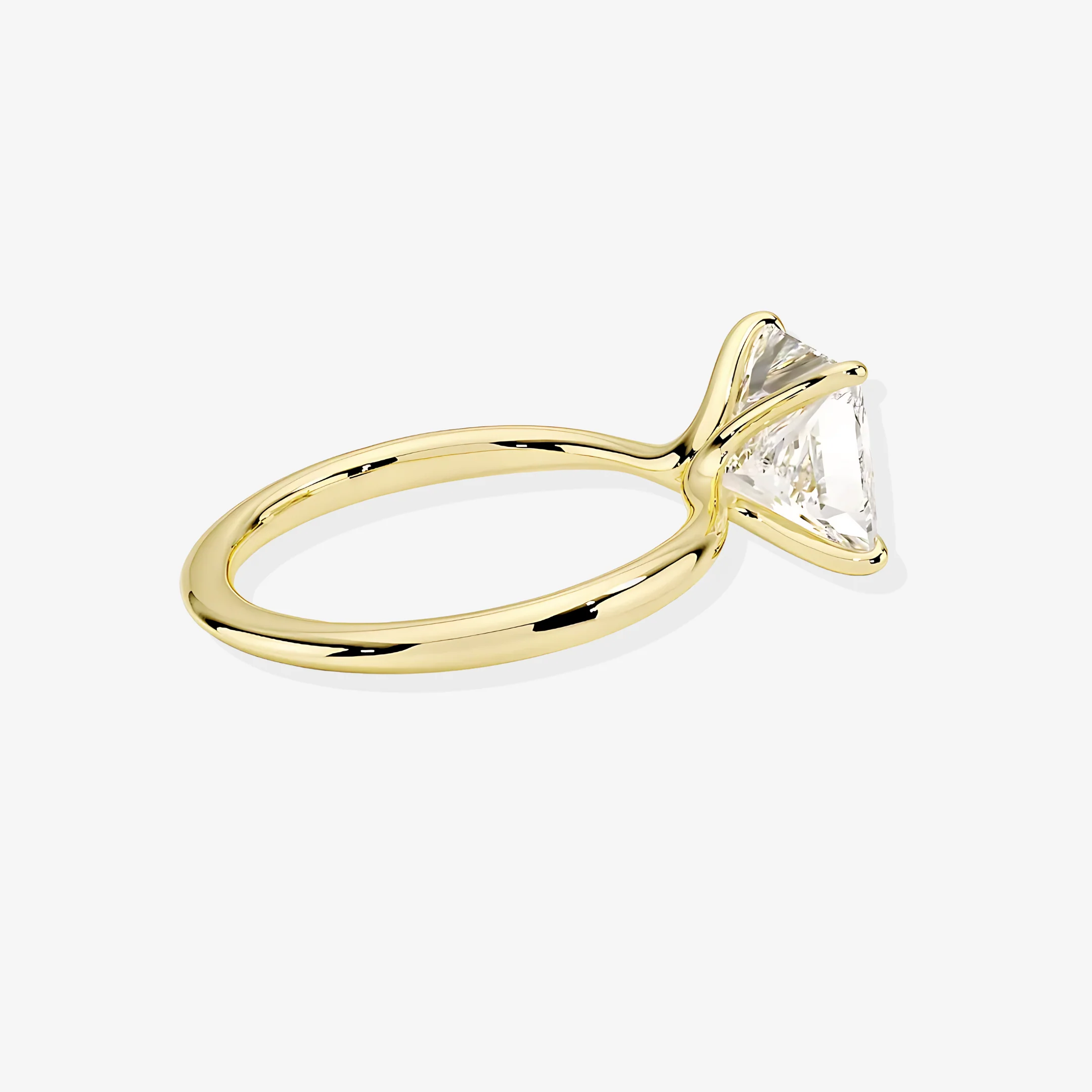 Certified 1.00 CT Cushion Cut EF VS/SI Lab Grown Diamond Anniversary Ring 925 Sterling Silver With Vermeil Gold
