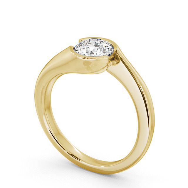 Engagement & Wedding Ring (Certified Round Cut 1.00 CT VS/SI Lab Grown Diamond Nordic Gold Demi-Fine)