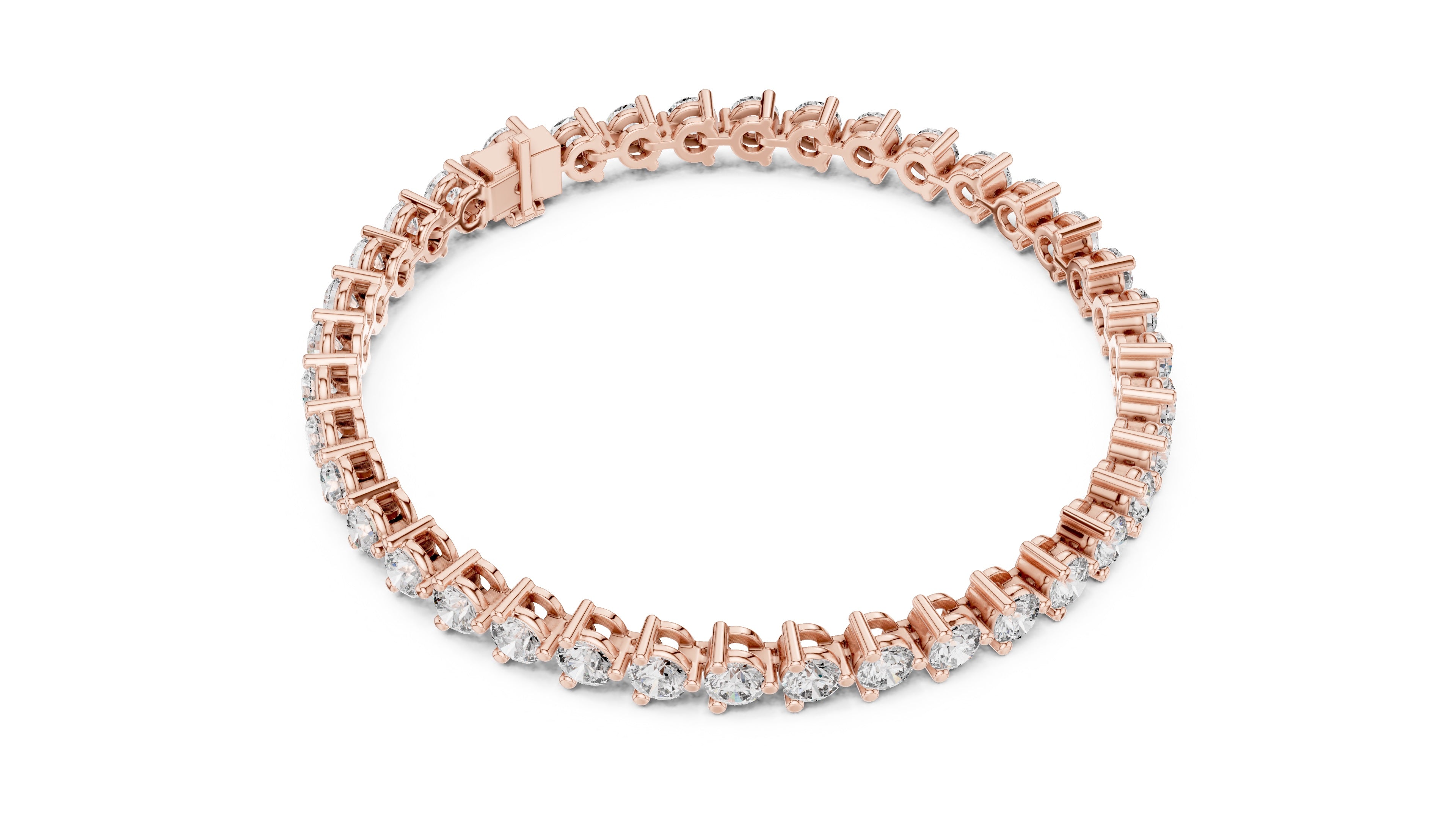 7.98 CT EF VS/SI Lab Grown Certified Round Cut Diamond Tennis Wedding Bracelet For Women's 14K Yellow Gold