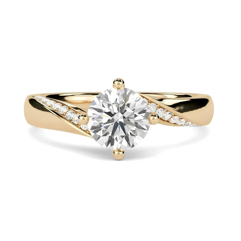 1.22 CT Certified VS/SI Lab Grown Diamond Nordic Gold Wedding Ring (Demi-Fine)