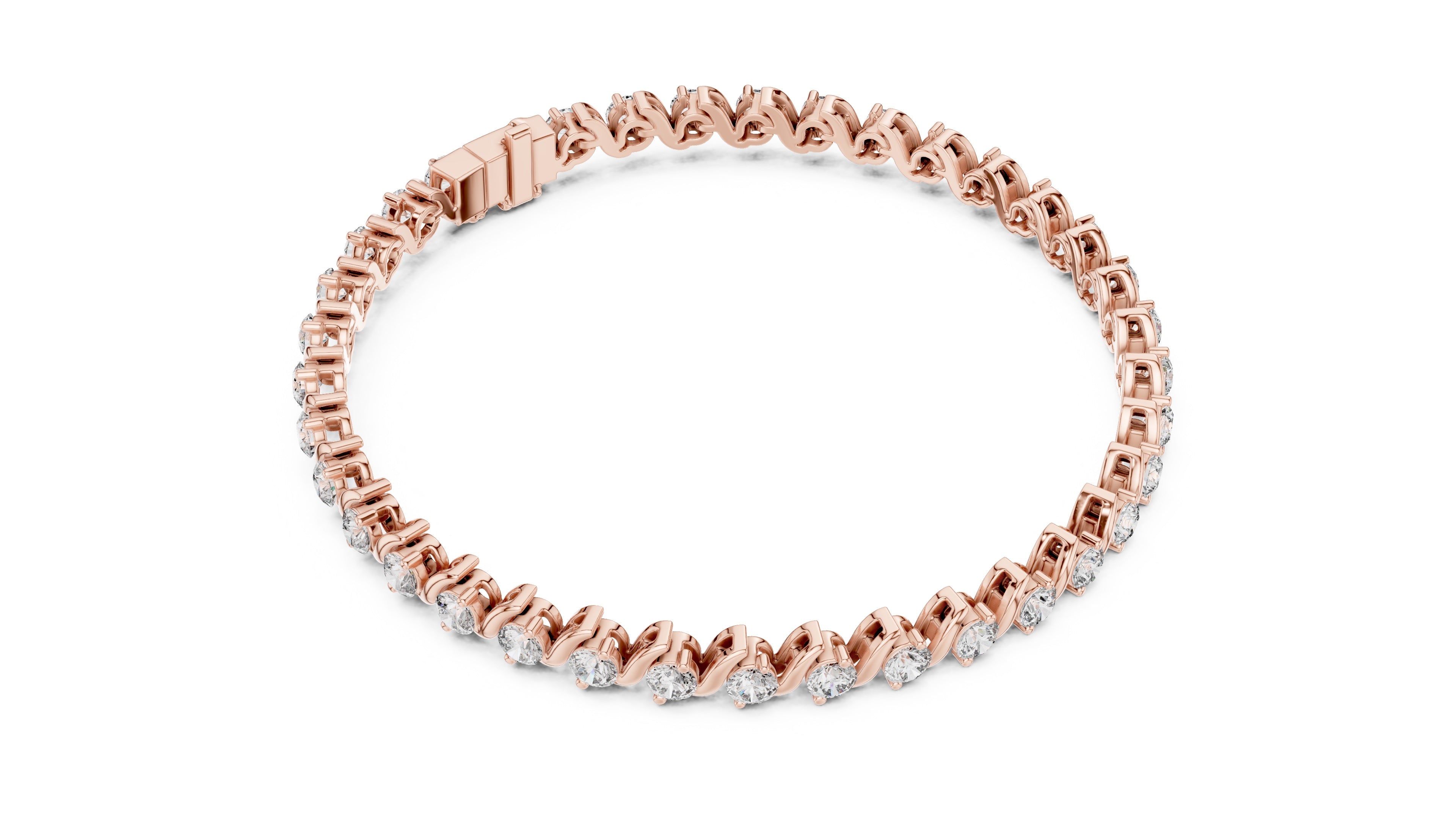3.6 CT EF VS/SI Lab Grown Round Cut Diamond Tennis Wedding Bracelet For Women's 14K White Gold