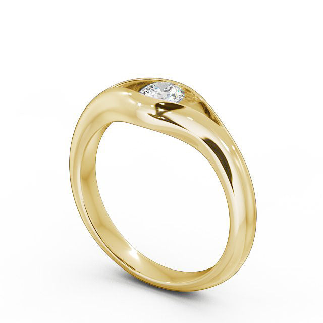 Wedding Ring Certified 0.50 CT Round Cut VS/SI Lab Grown Diamond 925 Sterling Silver With Vermeil Gold