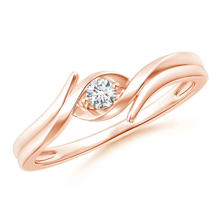 Round Cut Lab Grown E-F VS/SI Diamond Solitaire Engagement Ring / Solid Rose Gold Wedding Ring / Conflict Free IGI Certified Diamond