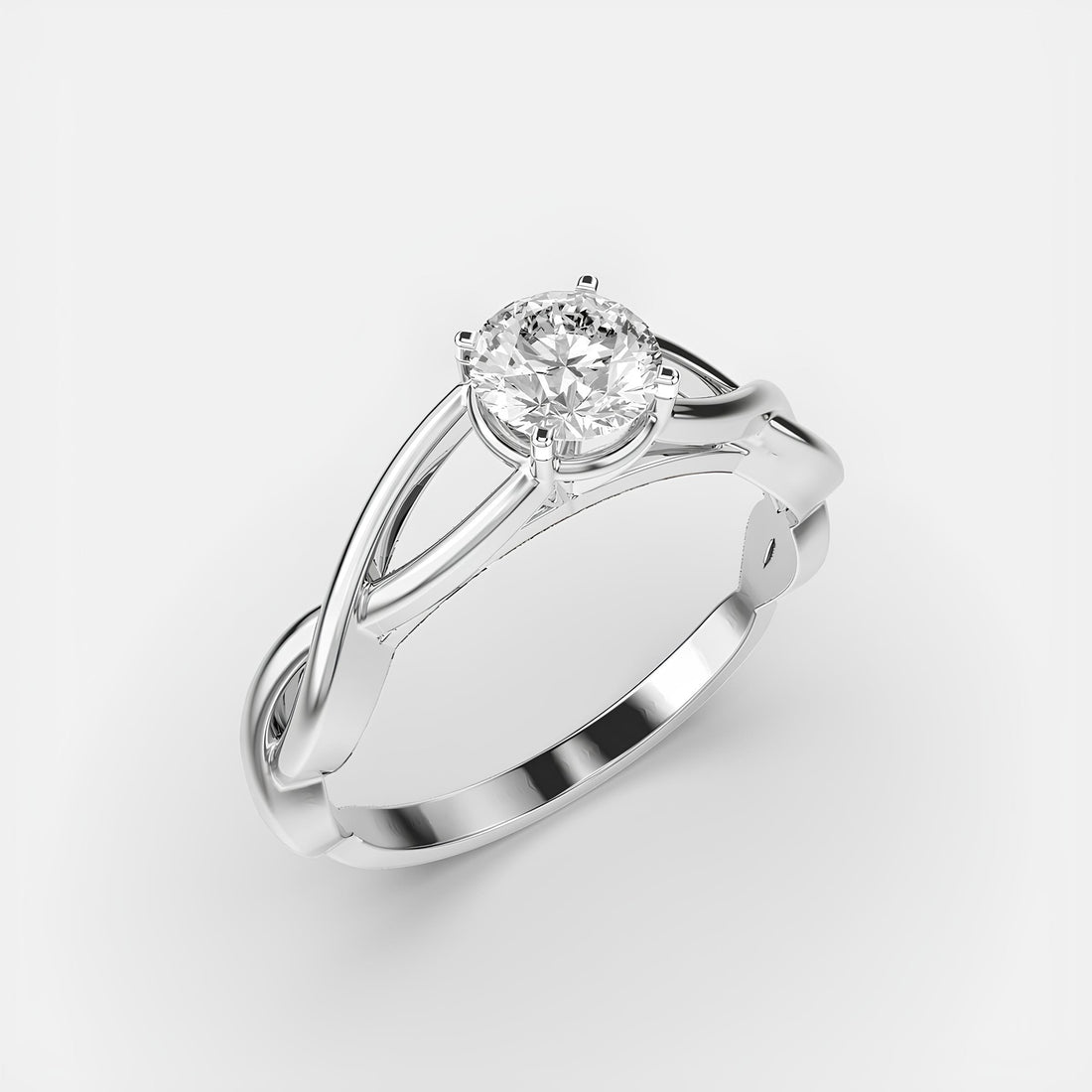 Round Diamond Wedding Band – EF VS/SI Lab-Created Diamond Ring for Women in 14K Solid Gold