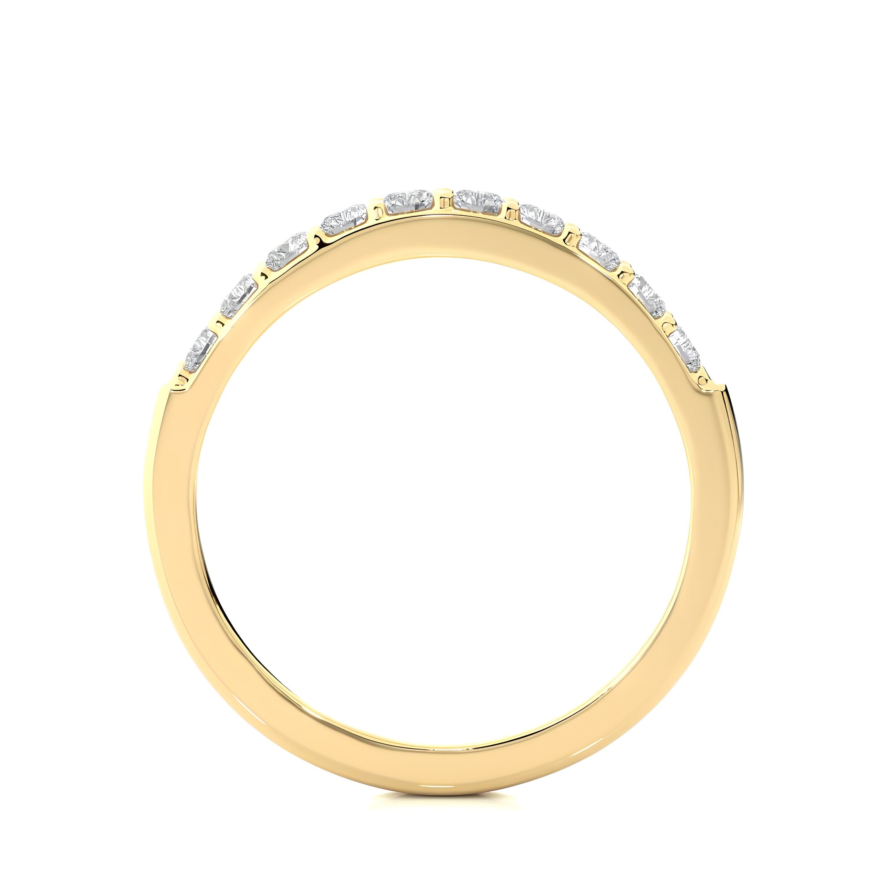 2.50MM Round Cut VS/SI Lab-Grown Diamond Band – Minimalist Full Eternity Wedding Band | 14K Gold, Stackable, Matching, Anniversary Gift for Her