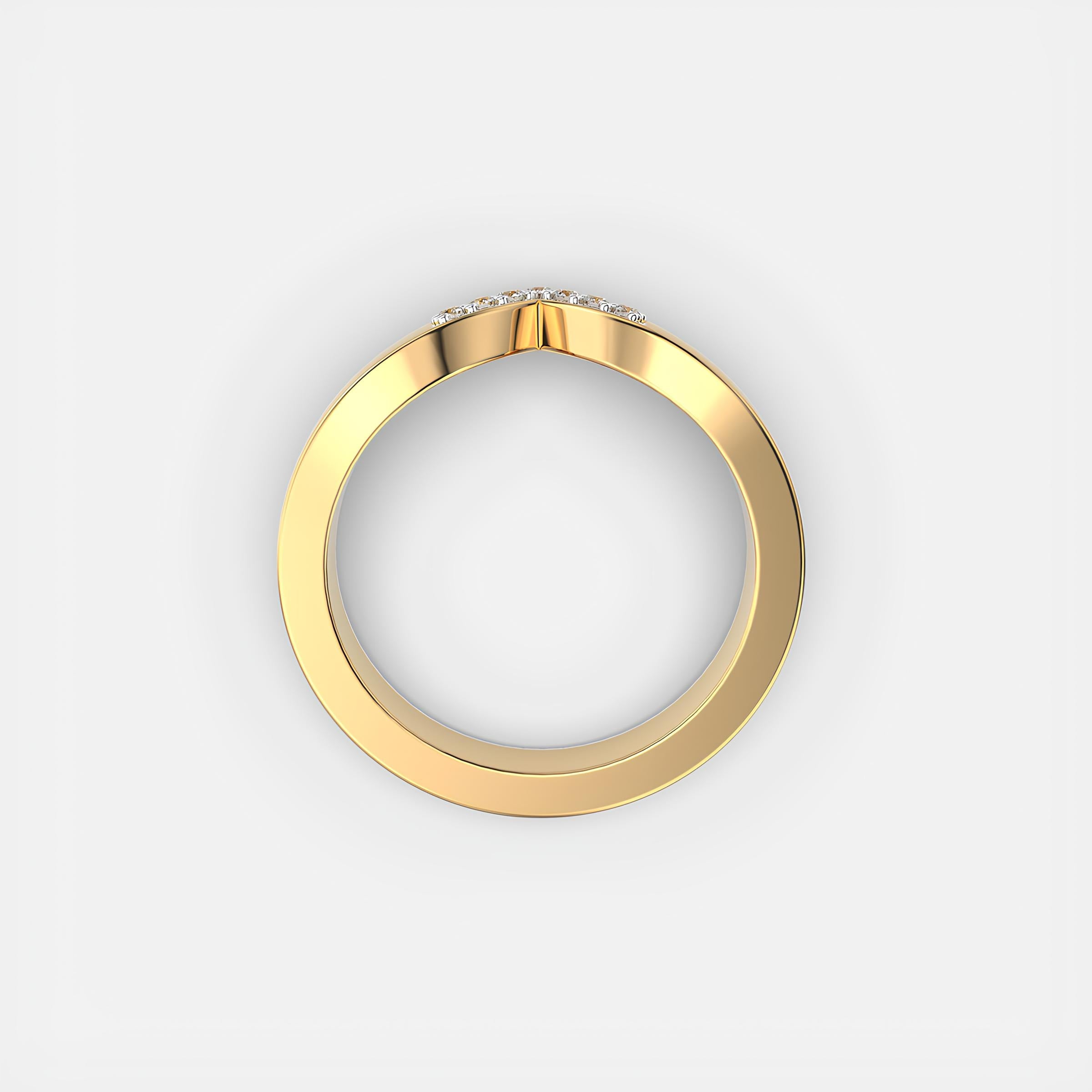 Valentine Forever EF VS/SI Lab-Created Diamond Half Eternity Wedding Band – 14K Solid Gold