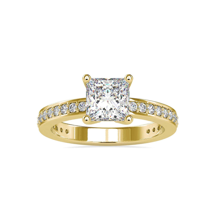 IGI Certified 1.00 Ct Lab-Grown Princess Diamond Engagement Ring – Solitaire Style in 14K Solid Gold – Perfect Wedding & Anniversary Gift