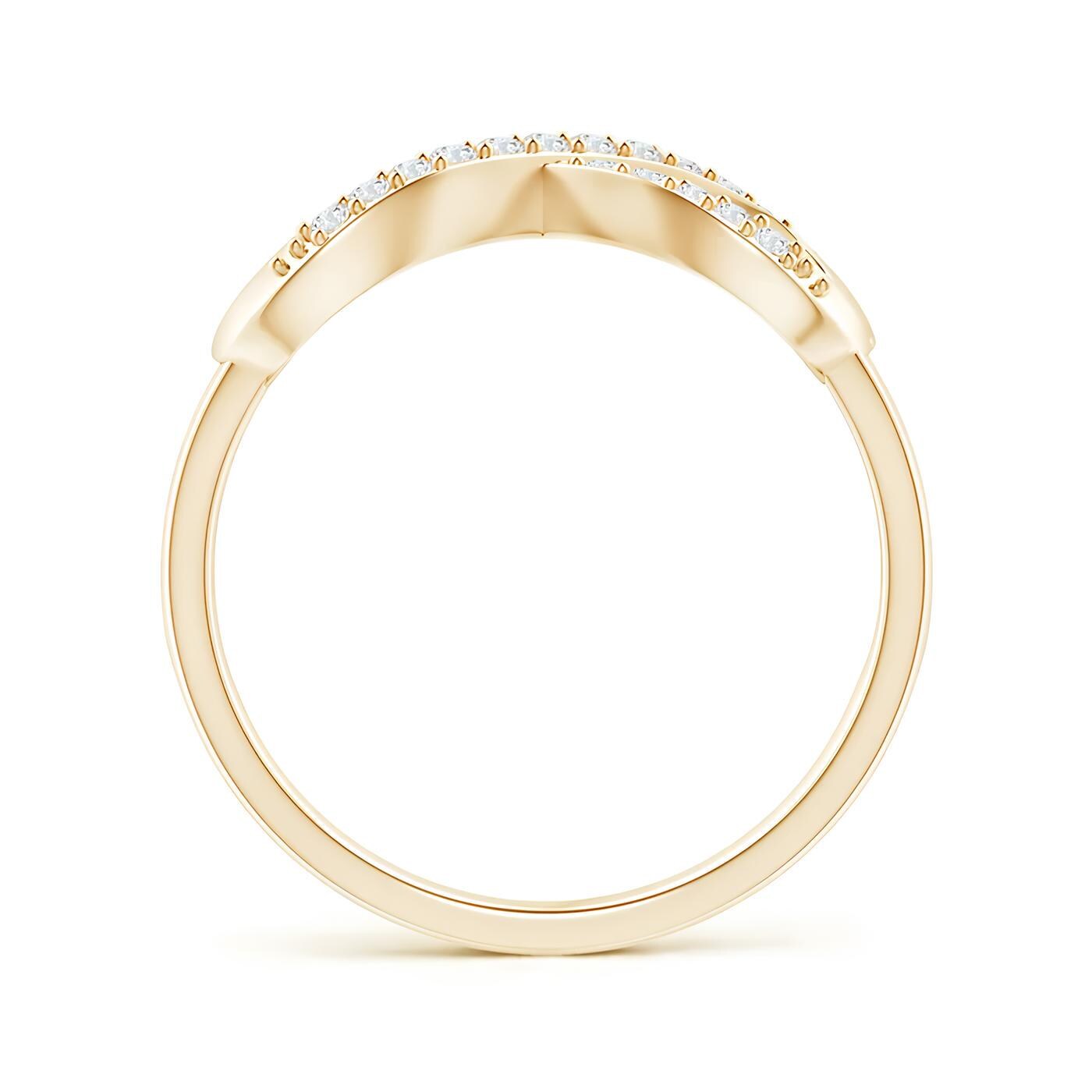 Infinity Heart EF VS/SI Lab-Created Diamond Ring – Women's Half Eternity Wedding Band in 14K Yellow Gold