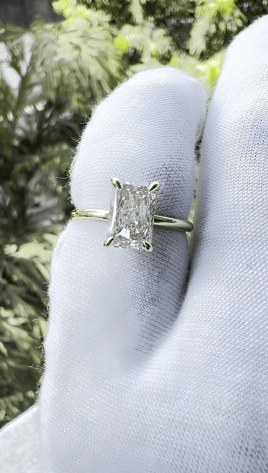 1.85 Ct GH/SI Lab Grown Radiant Cut Diamond Solitaire Engagement Ring, Certified Lab Grown Diamond 14K Yellow Gold Wedding Ring, Size 7