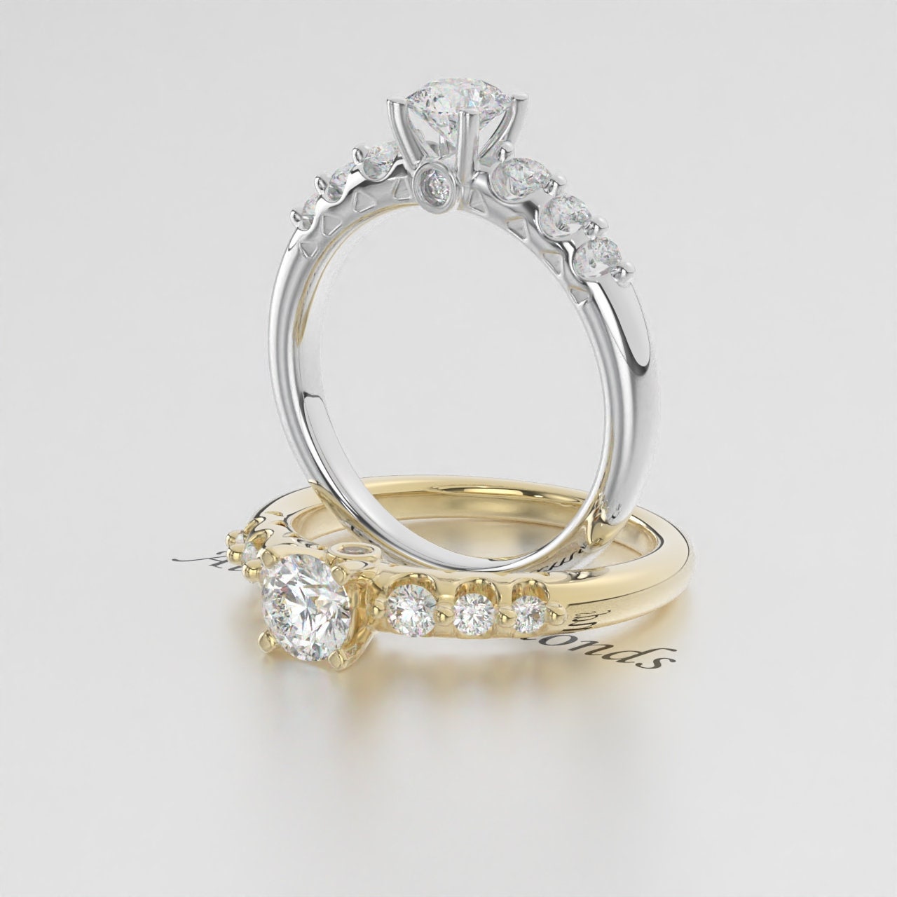 IGI Certified Lab-Grown Diamond Halo Engagement Ring – EF VS/SI Round Cut in 14K Gold | Wedding Ring & Gift for Her