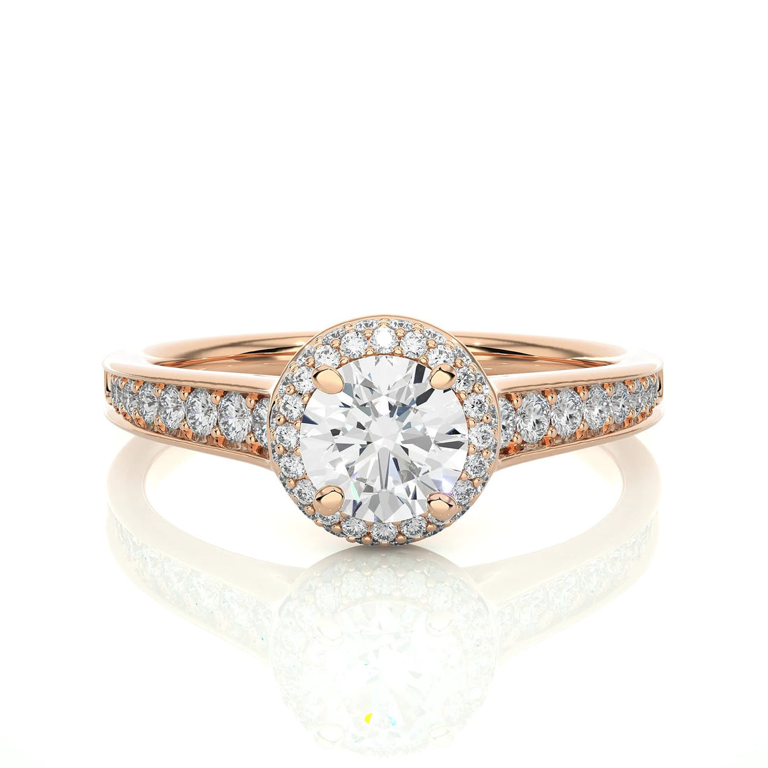 1.00 CT IGI Certified Lab Grown Diamond Double Halo Engagement Ring / EF VS/SI Diamond / 14K Solid Gold Wedding & Anniversary Ring