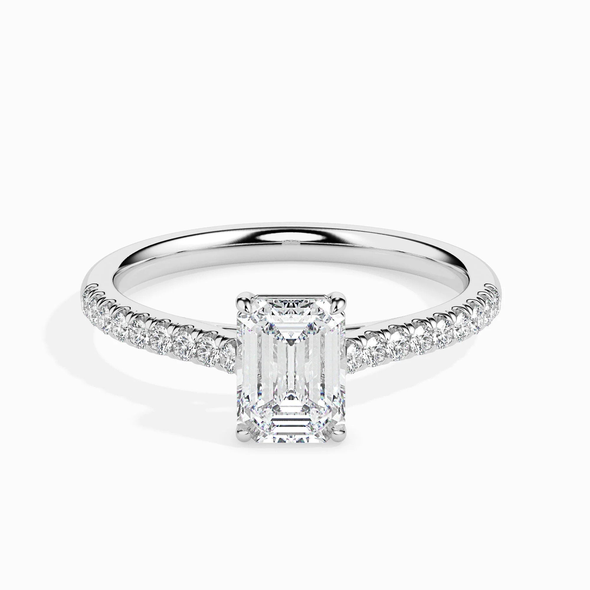 Certified 0.50 Ct EF VS/SI Lab-Grown Emerald Cut Diamond Solitaire Engagement Ring – Conflict-Free Diamond Set in 14K Solid Gold