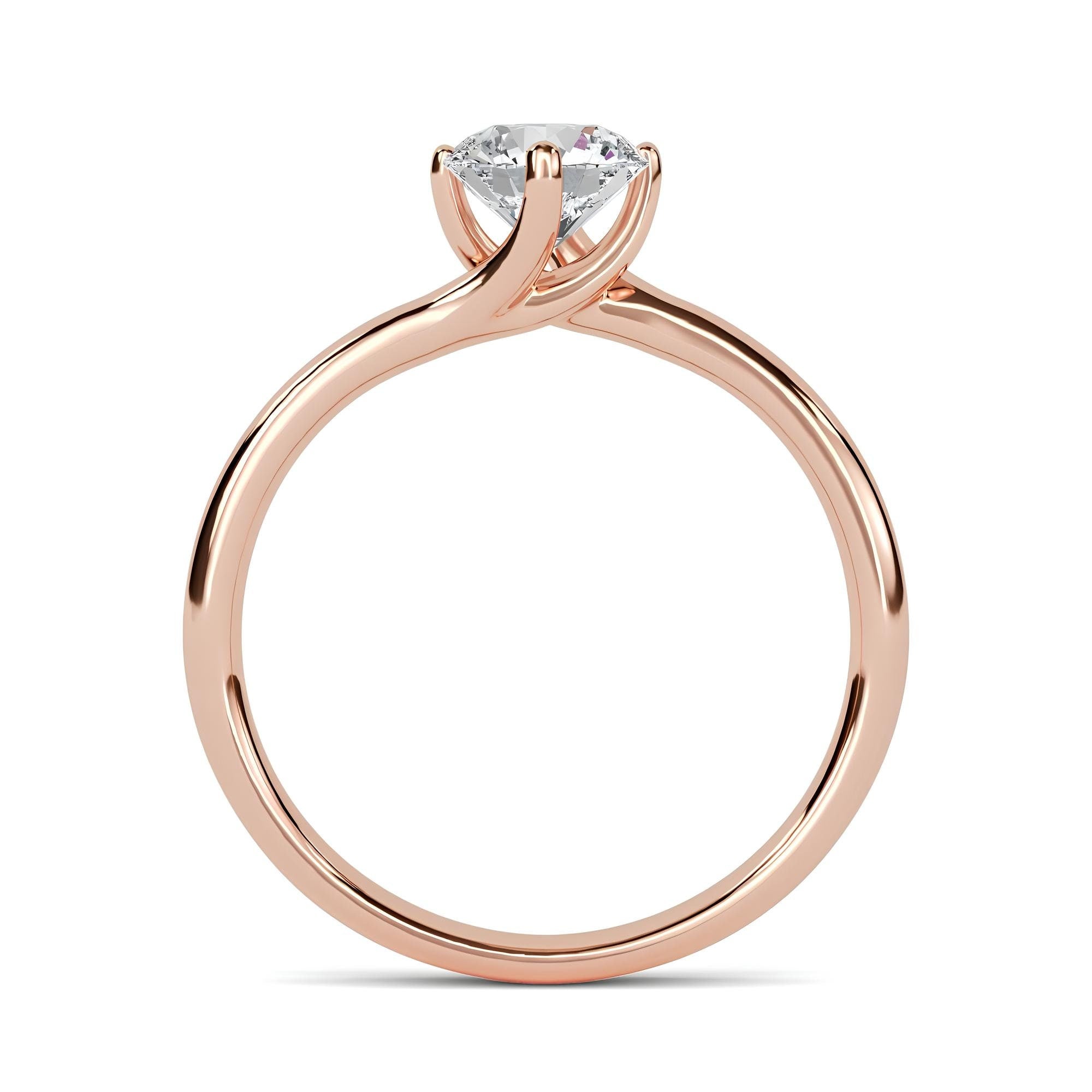 0.25–2.00 CT Round Cut EF VS/SI Lab-Grown Diamond Solitaire Engagement Ring – IGI Certified, Conflict-Free Diamonds in 14K Solid Gold Wedding Ring